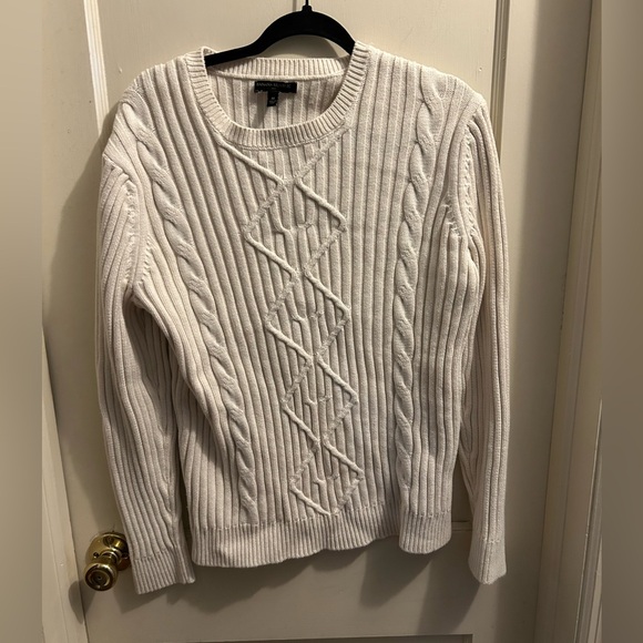 Banana Republic Sweaters - Banana Republic Cream Fisherman Cable Knit‎ Sweater Womens M